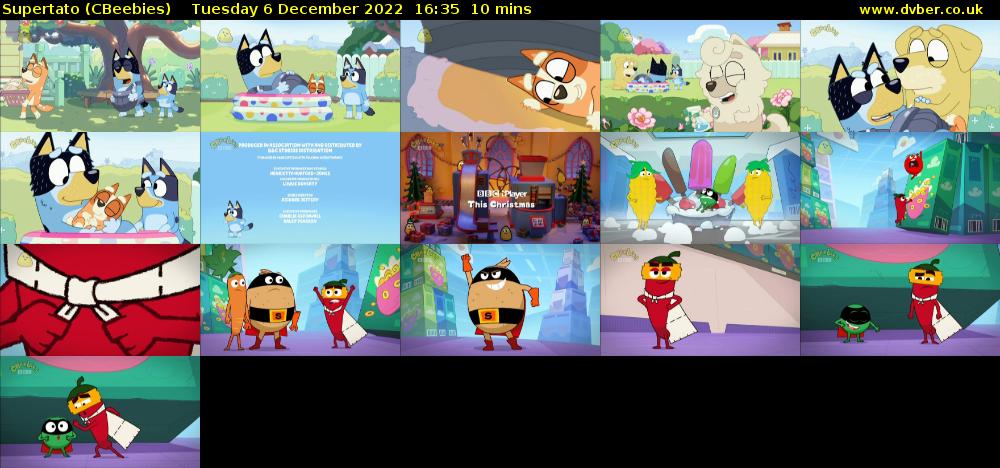 Supertato (CBeebies) Tuesday 6 December 2022 16:35 - 16:45