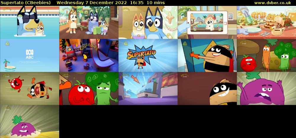 Supertato (CBeebies) Wednesday 7 December 2022 16:35 - 16:45