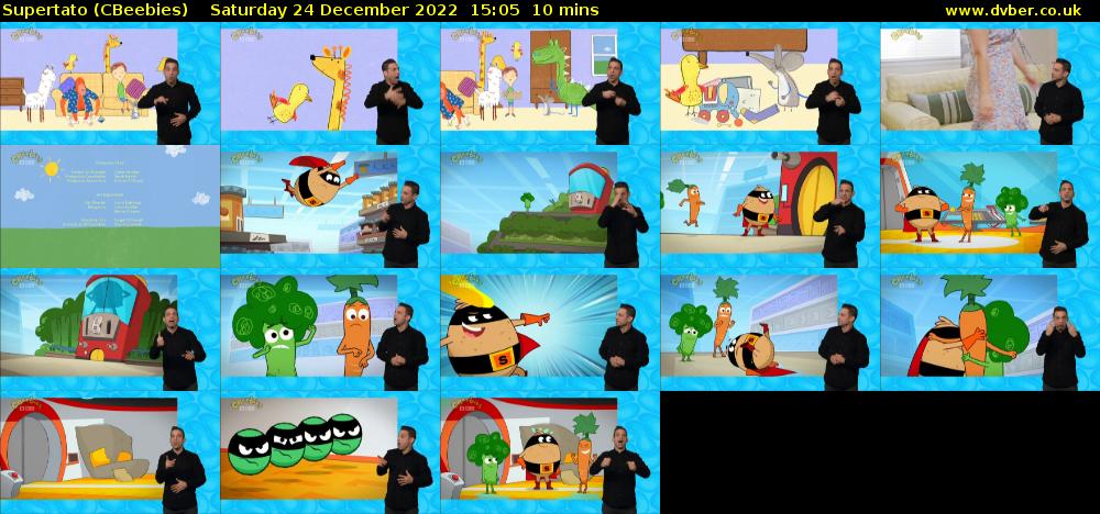 Supertato (CBeebies) Saturday 24 December 2022 15:05 - 15:15