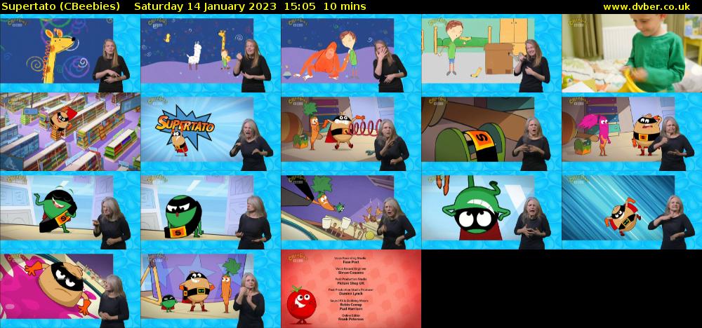 Supertato (CBeebies) Saturday 14 January 2023 15:05 - 15:15