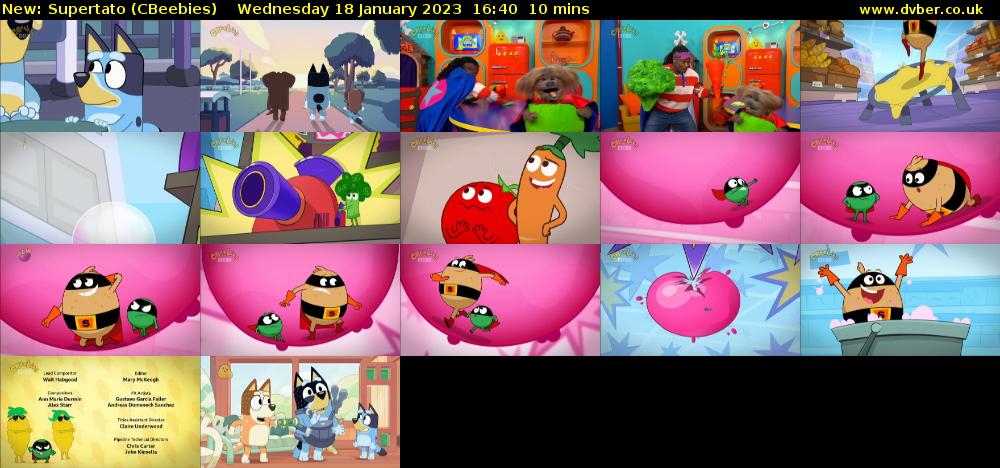 Supertato (CBeebies) Wednesday 18 January 2023 16:40 - 16:50