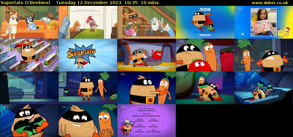 Supertato (CBeebies) Tuesday 12 December 2023 16:35 - 16:45
