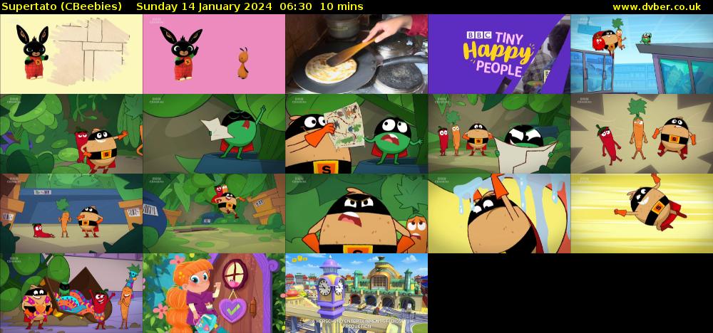 Supertato (CBeebies) Sunday 14 January 2024 06:30 - 06:40