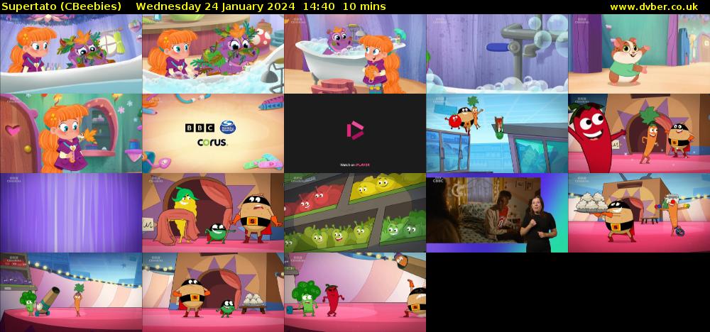 Supertato (CBeebies) Wednesday 24 January 2024 14:40 - 14:50