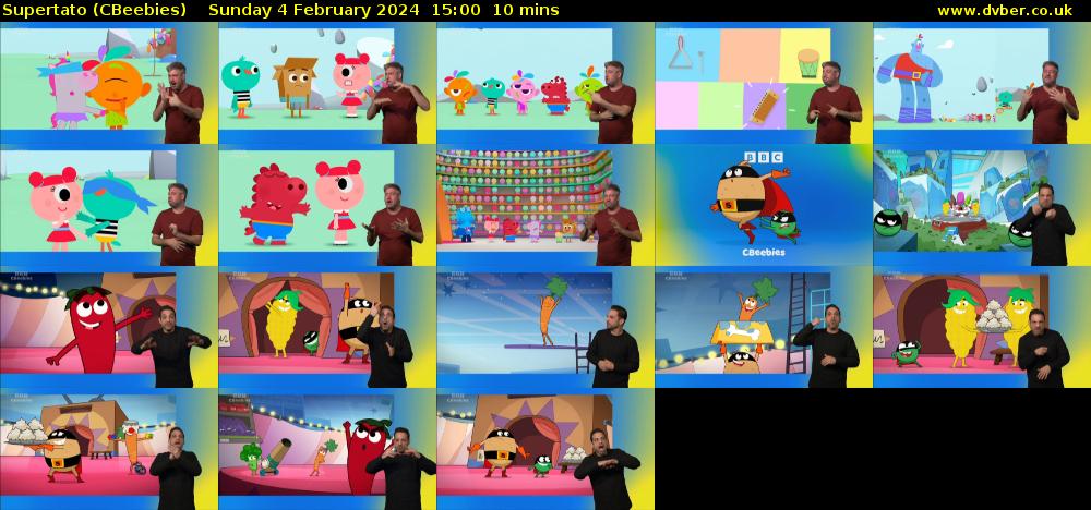 Supertato (CBeebies) Sunday 4 February 2024 15:00 - 15:10