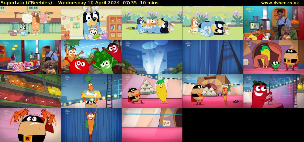 Supertato (CBeebies) Wednesday 10 April 2024 07:35 - 07:45