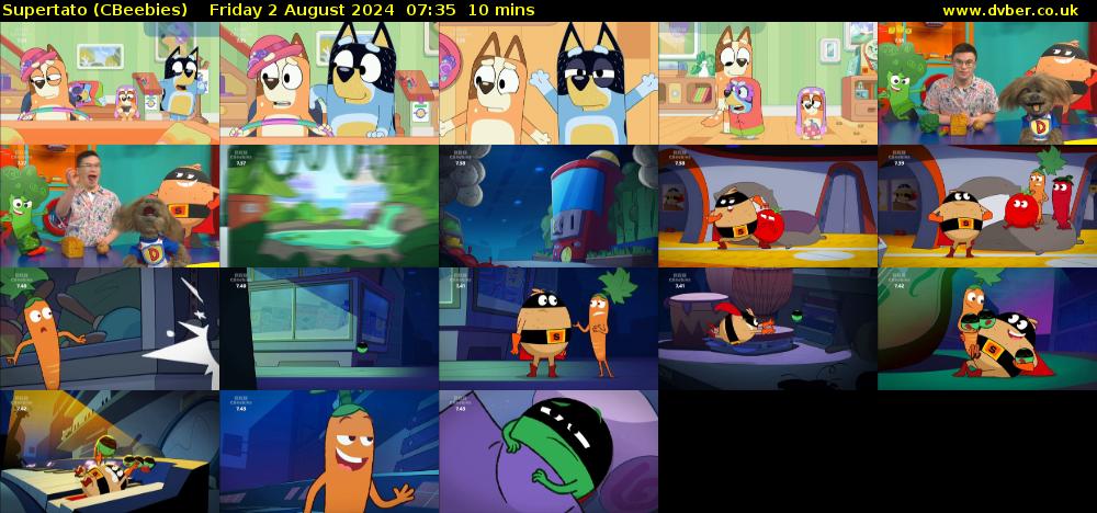 Supertato (CBeebies) Friday 2 August 2024 07:35 - 07:45