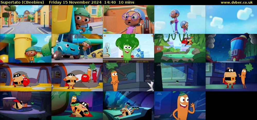Supertato (CBeebies) Friday 15 November 2024 14:40 - 14:50