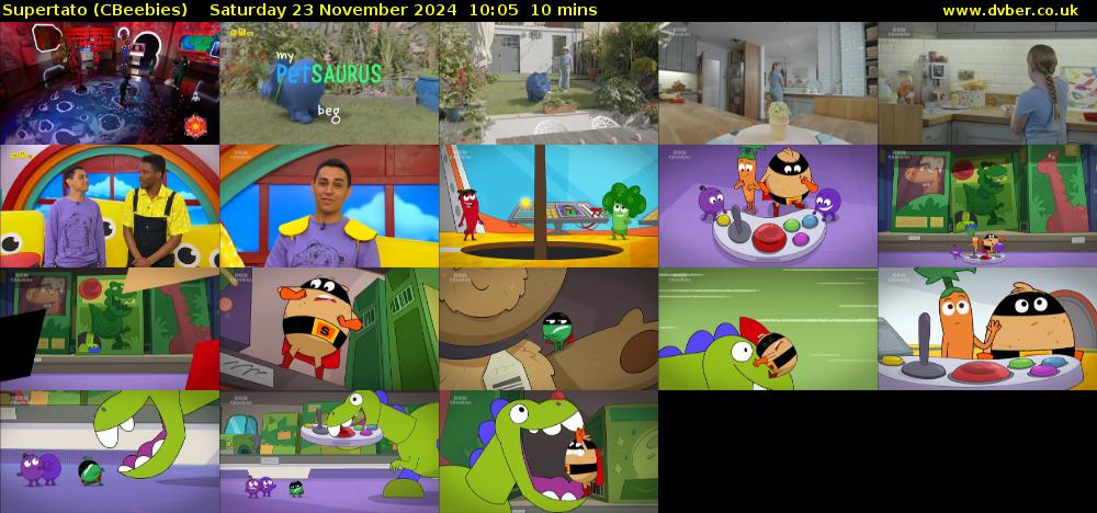Supertato (CBeebies) Saturday 23 November 2024 10:05 - 10:15