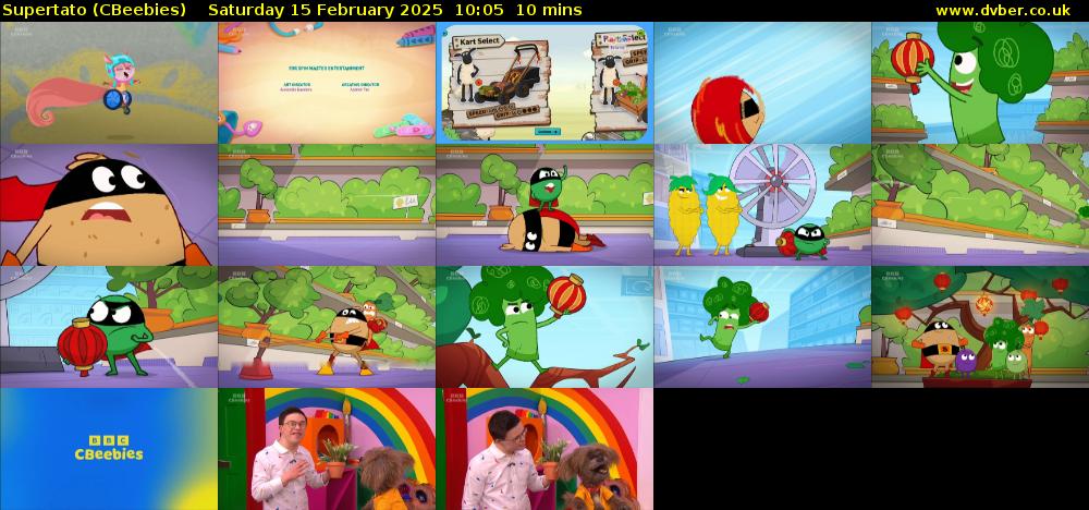 Supertato (CBeebies) Saturday 15 February 2025 10:05 - 10:15