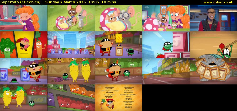 Supertato (CBeebies) Sunday 2 March 2025 10:05 - 10:15