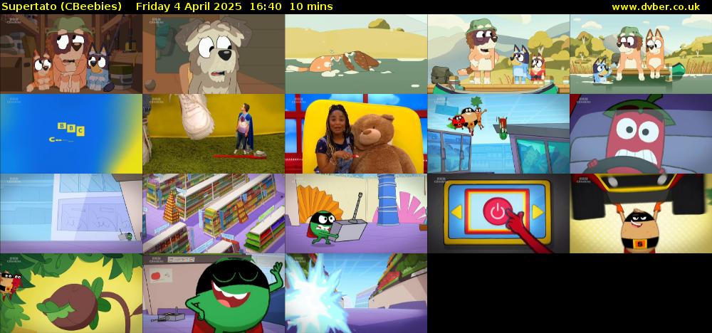 Supertato (CBeebies) Friday 4 April 2025 16:40 - 16:50