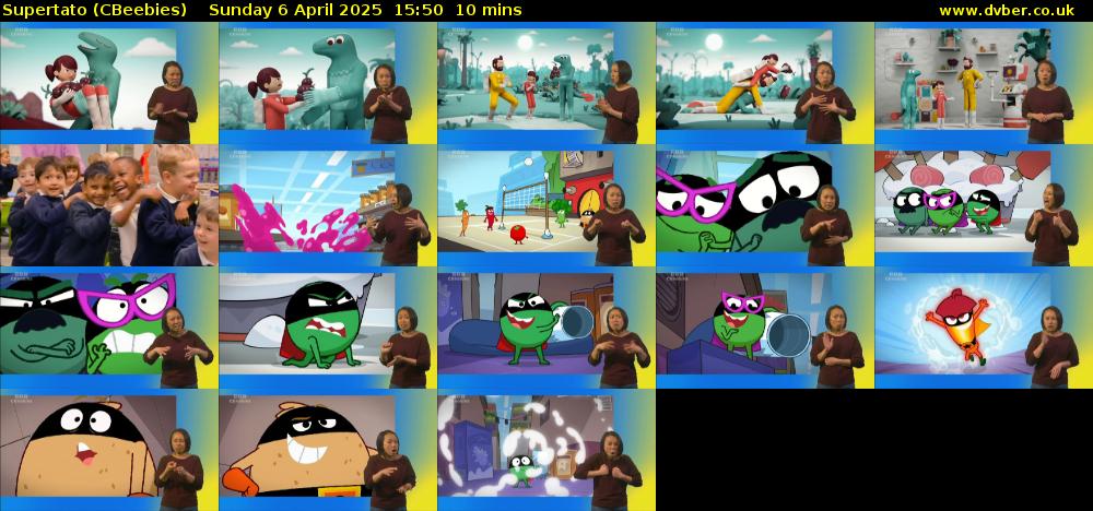 Supertato (CBeebies) Sunday 6 April 2025 15:50 - 16:00