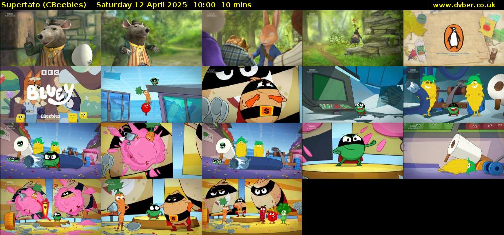 Supertato (CBeebies) Saturday 12 April 2025 10:00 - 10:10