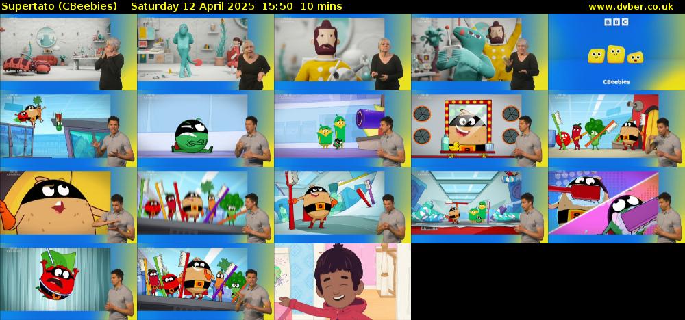 Supertato (CBeebies) Saturday 12 April 2025 15:50 - 16:00