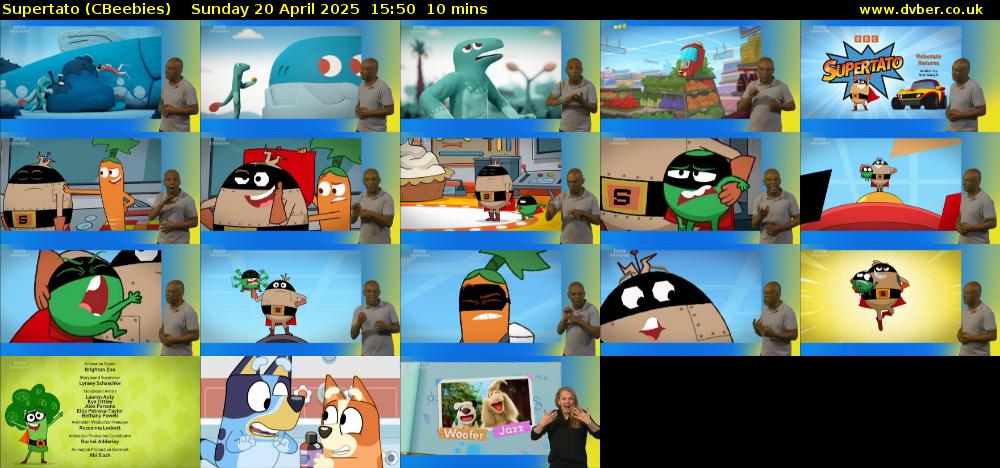 Supertato (CBeebies) Sunday 20 April 2025 15:50 - 16:00