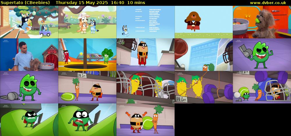 Supertato (CBeebies) Thursday 15 May 2025 16:40 - 16:50