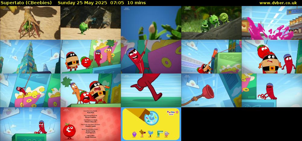 Supertato (CBeebies) Sunday 25 May 2025 07:05 - 07:15