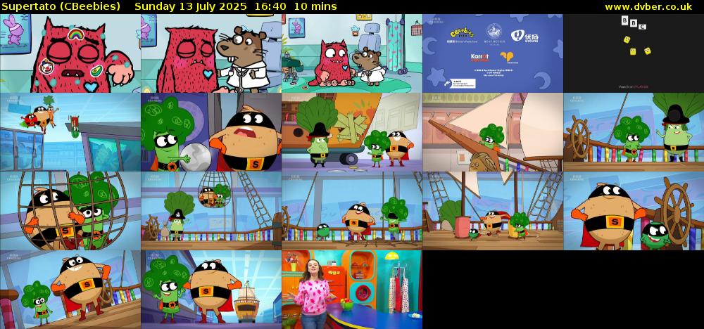 Supertato (CBeebies) Sunday 13 July 2025 16:40 - 16:50