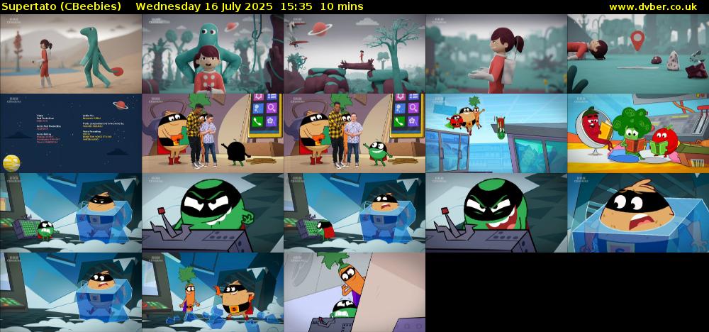 Supertato (CBeebies) Wednesday 16 July 2025 15:35 - 15:45
