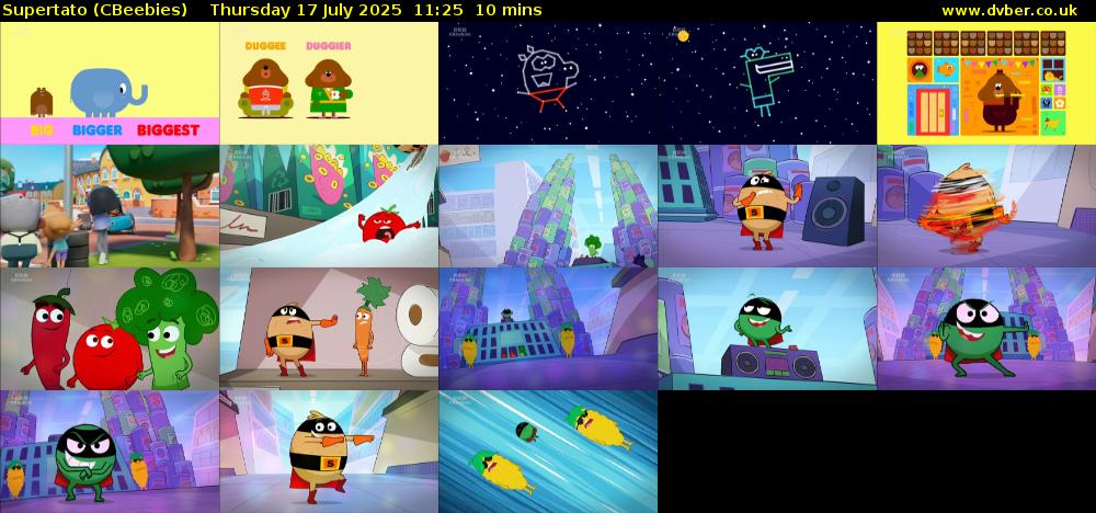 Supertato (CBeebies) Thursday 17 July 2025 11:25 - 11:35