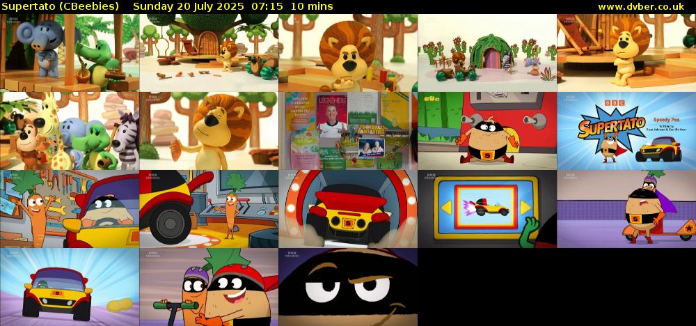 Supertato (CBeebies) Sunday 20 July 2025 07:15 - 07:25