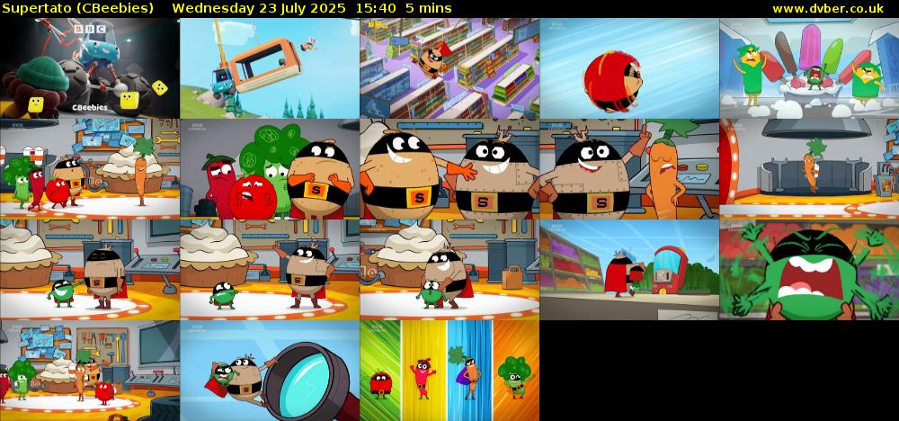 Supertato (CBeebies) Wednesday 23 July 2025 15:40 - 15:45