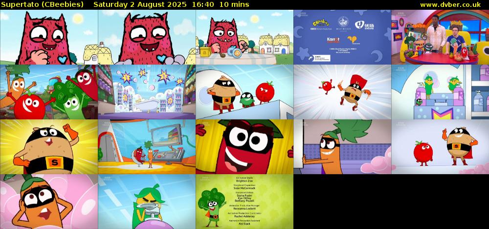 Supertato (CBeebies) Saturday 2 August 2025 16:40 - 16:50