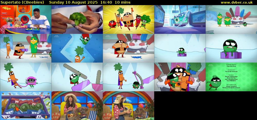 Supertato (CBeebies) Sunday 10 August 2025 16:40 - 16:50
