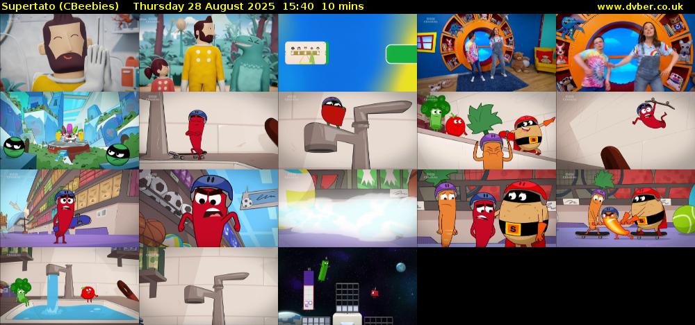 Supertato (CBeebies) Thursday 28 August 2025 15:40 - 15:50