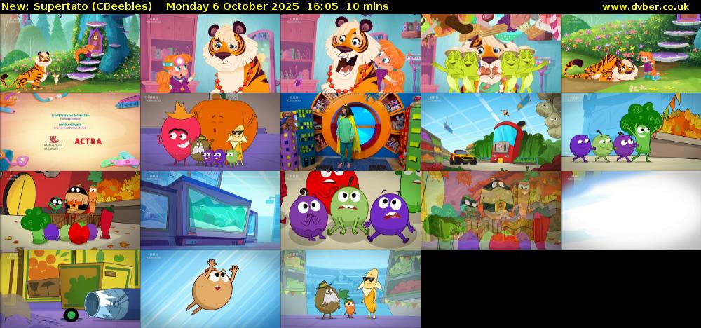 Supertato (CBeebies) Monday 6 October 2025 16:05 - 16:15