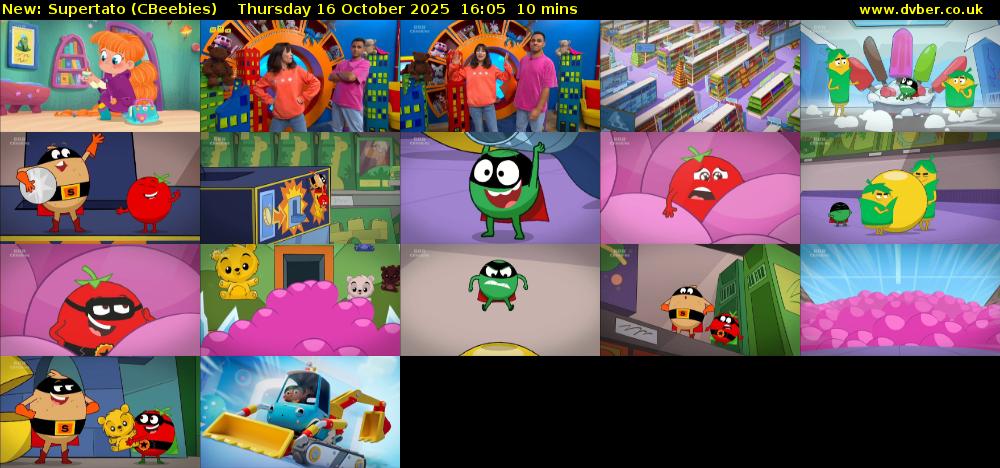 Supertato (CBeebies) Thursday 16 October 2025 16:05 - 16:15