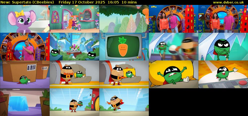 Supertato (CBeebies) Friday 17 October 2025 16:05 - 16:15