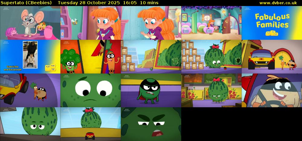 Supertato (CBeebies) Tuesday 28 October 2025 16:05 - 16:15