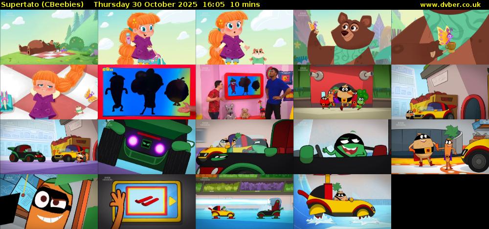 Supertato (CBeebies) Thursday 30 October 2025 16:05 - 16:15