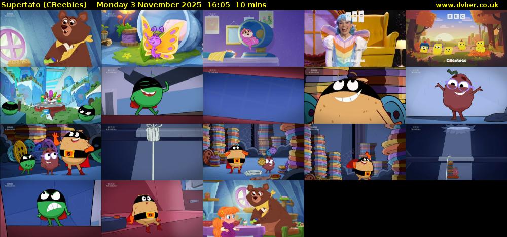 Supertato (CBeebies) Monday 3 November 2025 16:05 - 16:15