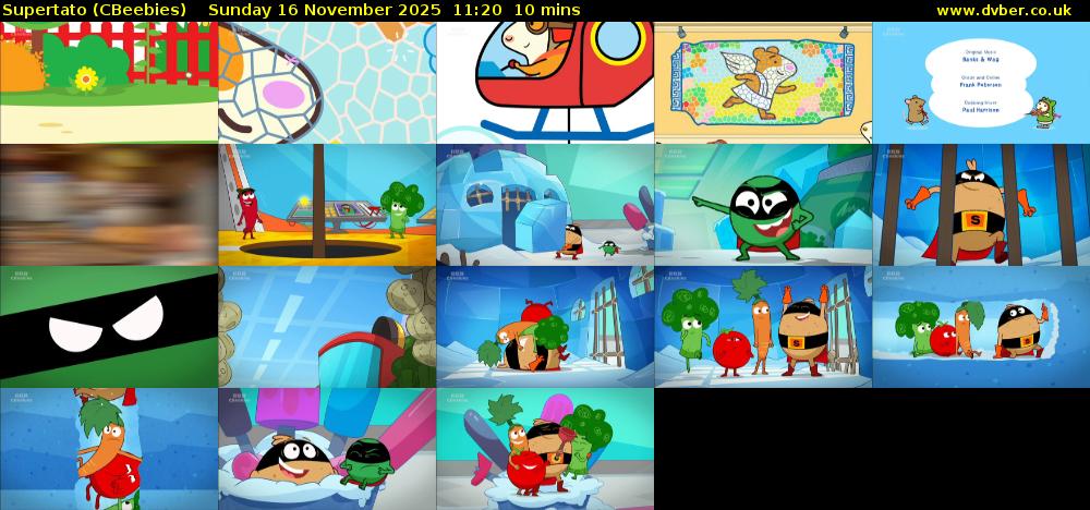 Supertato (CBeebies) Sunday 16 November 2025 11:20 - 11:30