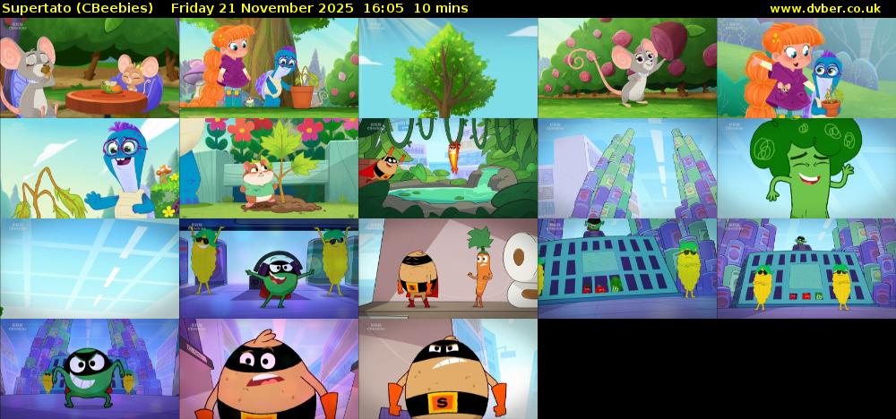 Supertato (CBeebies) Friday 21 November 2025 16:05 - 16:15