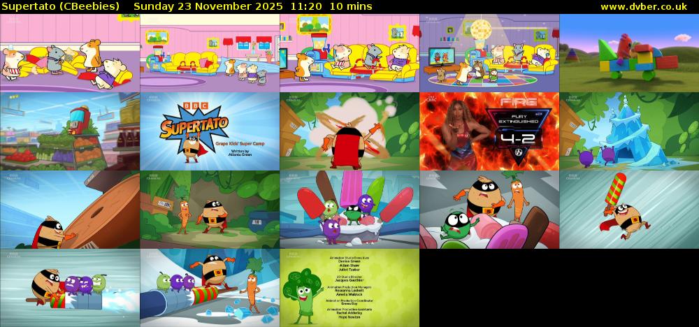 Supertato (CBeebies) Sunday 23 November 2025 11:20 - 11:30
