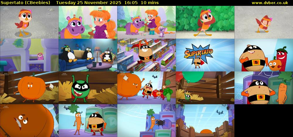 Supertato (CBeebies) Tuesday 25 November 2025 16:05 - 16:15