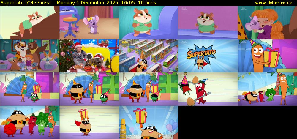 Supertato (CBeebies) Monday 1 December 2025 16:05 - 16:15