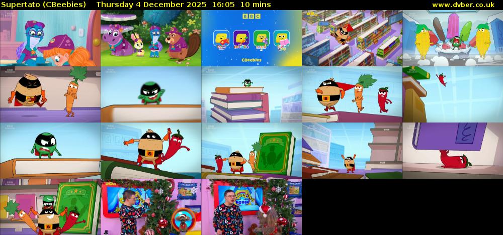 Supertato (CBeebies) Thursday 4 December 2025 16:05 - 16:15