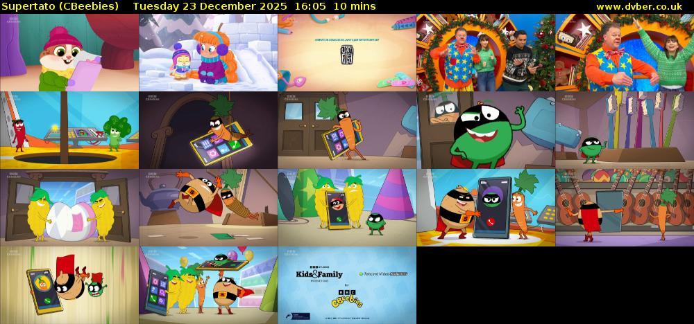 Supertato (CBeebies) Tuesday 23 December 2025 16:05 - 16:15