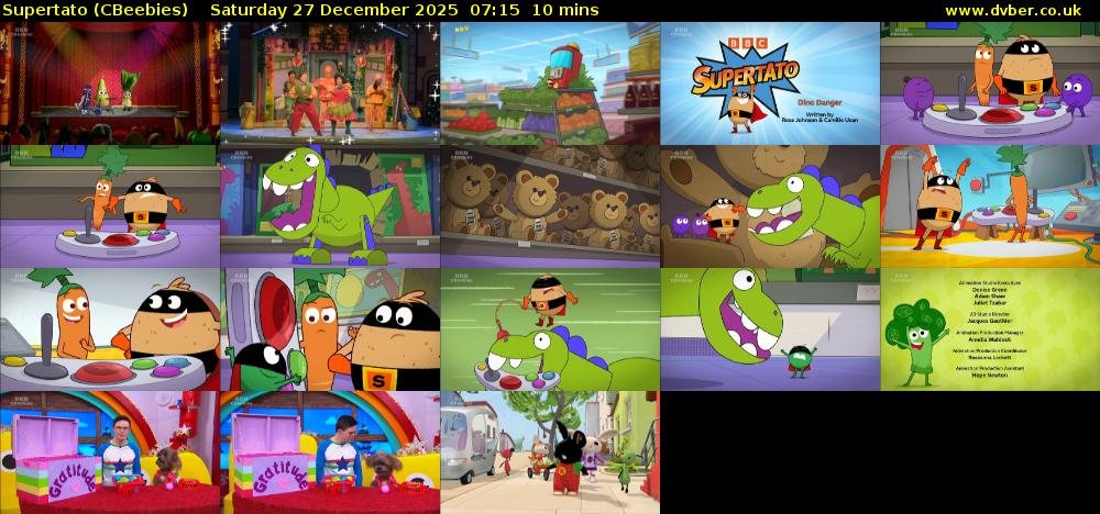 Supertato (CBeebies) Saturday 27 December 2025 07:15 - 07:25