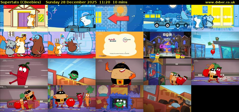 Supertato (CBeebies) Sunday 28 December 2025 11:20 - 11:30