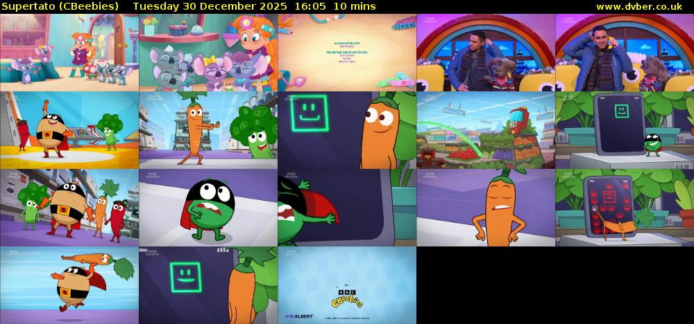 Supertato (CBeebies) Tuesday 30 December 2025 16:05 - 16:15