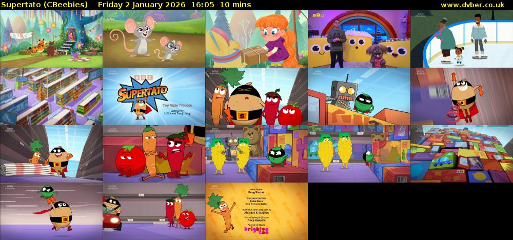 Supertato (CBeebies) Friday 2 January 2026 16:05 - 16:15