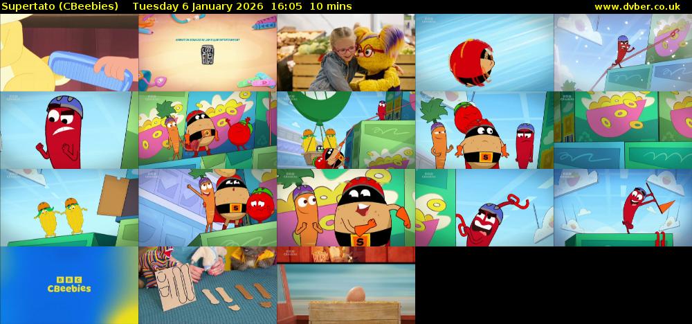 Supertato (CBeebies) Tuesday 6 January 2026 16:05 - 16:15