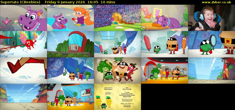 Supertato (CBeebies) Friday 9 January 2026 16:05 - 16:15