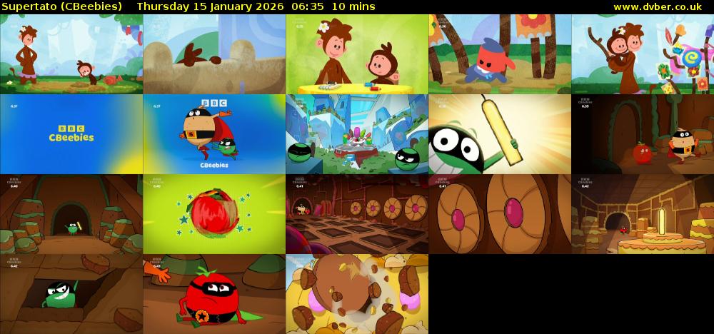 Supertato (CBeebies) Thursday 15 January 2026 06:35 - 06:45